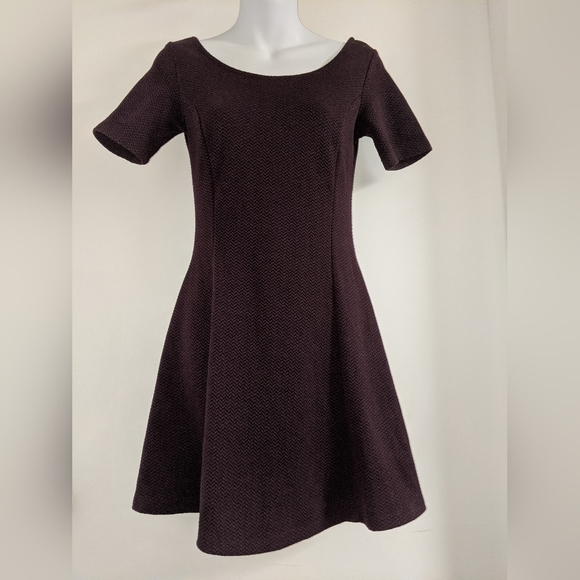 Bluenotes Dresses Thick Plum Purple Short Sleeve Princess Seam Fit